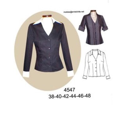 4547 - Molde de Blusa entallada largo 59 cm 4547 - Molde de Blusa entallada largo 59 cm