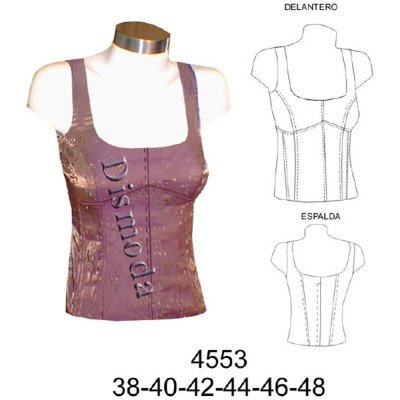 4553 - Molde de Corsé con corte 4553 - Molde de Corsé con corte