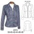 4574 - Molde de Blusa con corte princesa y bajo busto, botón tapado