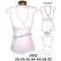 4582 - Molde de Blusa con corte bajo busto, faldón cruzado
