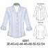 4591 - Molde de Blusa dama con cortes desde el hombro aberturas en costado: