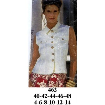 462 - Molde de Blusa dama tipo casa jean