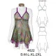 4622 - Molde de Blusa gasa con triángulos bastas con color, tirantes en lycra 4622 - Molde de Blusa gasa con triángulos bastas con color, tirantes en lycra
