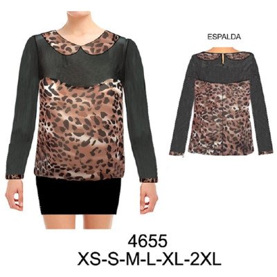4655 - Molde de Blusa cuello bebe con elástico en la cintura 4655 - Molde de Blusa cuello bebe con elástico en la cintura