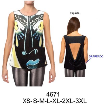 4671 - Molde de Blusa sin manga
