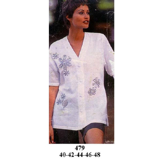 479 - Molde de Blusa escote en v