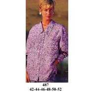 487 - Molde de Blusón largo, cuello con abertura al costado