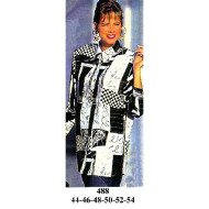 488 - Molde de Blusón camisero con abertura