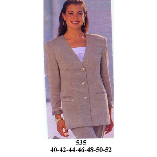 535 - Molde de Blazer recto sin cuello