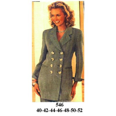 546 - Molde de Blazer cruzado 4 botones 546 - Molde de Blazer cruzado 4 botones