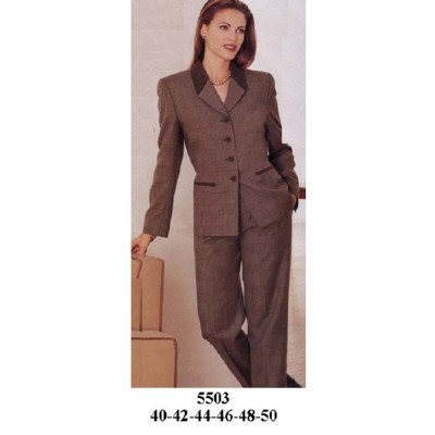 5503 - Molde de Blazer corte princesa solapa 3 botones