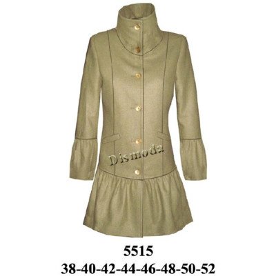 5515 - Molde de Chaquetón cuello convertible con corte recogido a la cadera 5515 - Molde de Chaquetón cuello convertible con corte recogido a la cadera