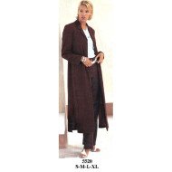 5520 - Molde de Blazer largo con tajos