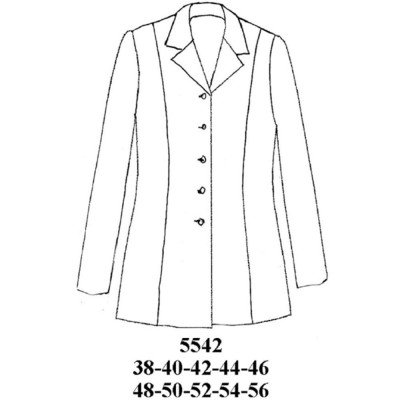 5542 - Molde de Blazer dama con corte en busto: 5542 - Molde de Blazer dama con corte en busto: