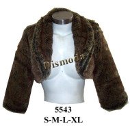 5543 - Molde de Bolero de piel cuello smoking