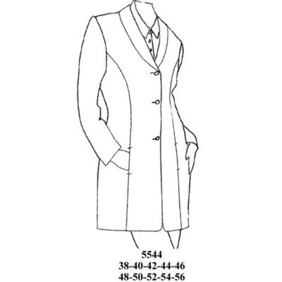 5544 - Molde de Blazer corte princesa cuello smoking 5544 - Molde de Blazer corte princesa cuello smoking