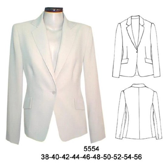 5554 - Molde de Blazer 1 boton