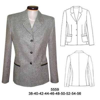 5559 - Molde de Blazer 3 botones aplicación cuero 5559 - Molde de Blazer 3 botones aplicación cuero