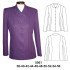 5561 - Molde de Blazer corte en busto cuello convertible