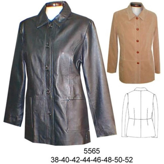 5565 - Molde de Blazer corte princera con corte en la cintura cuello convertible 5565 - Molde de Blazer corte princera con corte en la cintura cuello convertible