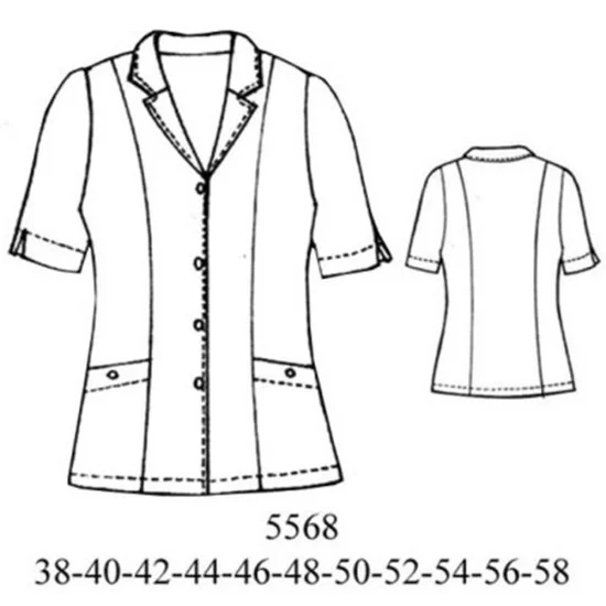 5568 - Molde de Blazer corte sobre busto 5568 - Molde de Blazer corte sobre busto