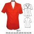 5571 - Molde de Blazer con corte bajo busto solapa redonda;