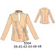 5594 - Molde de Blazer cruzado cuello mao corte princesa 5594 - Molde de Blazer cruzado cuello mao corte princesa