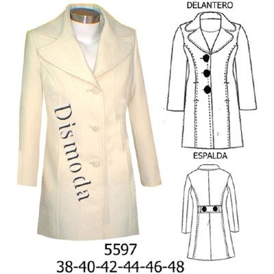 5597 - Molde de Chaquetón retro 5597 - Molde de Chaquetón retro