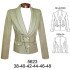 5623 - Molde de Blazer cuello smoking entallado