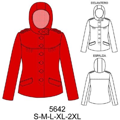 5642 - Molde de Chaqueta con gorro 5642 - Molde de Chaqueta con gorro