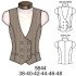 5644 - Molde de Chaleco sin manga cruzado