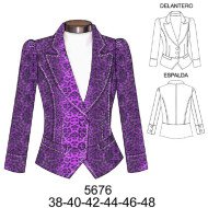 5676 - Molde de Blazer con corte en cintura