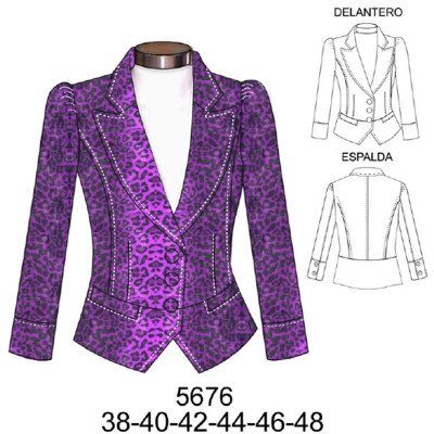 5676 - Molde de Blazer con corte en cintura 5676 - Molde de Blazer con corte en cintura