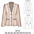 5715 - Molde de Blazer cuello integrado corte princesa