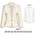 5741 - Molde de Blazer moderno 1 botón con cola en espalda