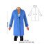 5770 - Molde de Abrigo recto manga tipo kimono