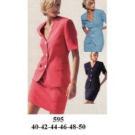 595 - Molde de Blazer manga corta