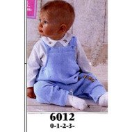 6012 - Molde de Jardinera con tirantes y broches en la entrepierna