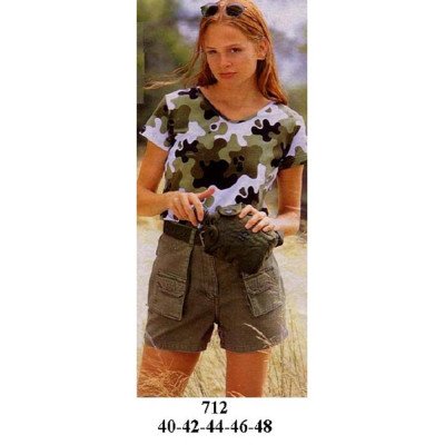 712 - Molde de Short dama estilo militar 712 - Molde de Short dama estilo militar
