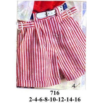 716 - Molde de Short con pinzas delanteras 716 - Molde de Short con pinzas delanteras