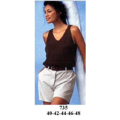 735 - Molde de Short dama sin pinza 735 - Molde de Short dama sin pinza