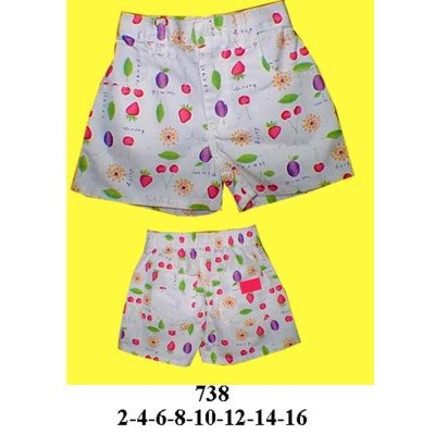 738 - Molde de Short con pretina mixta , bolsillos delantero