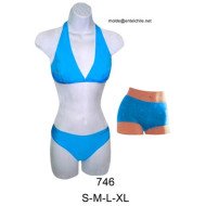 746 - Molde de Bikini 3 piezas a la cadera con hotpants