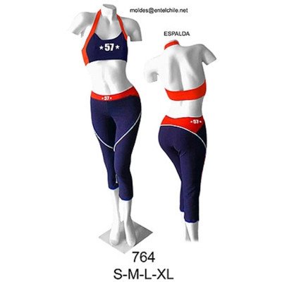 764 - Molde de Peto y pescador de lycra 764 - Molde de Peto y pescador de lycra