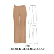 770 - Molde de Pantalón dama a la cintura (basta 24 cms )