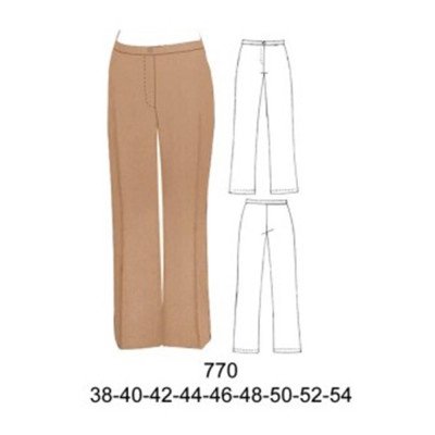 770 - Molde de Pantalón dama a la cintura (basta 24 cms ) 770 - Molde de Pantalón dama a la cintura (basta 24 cms )