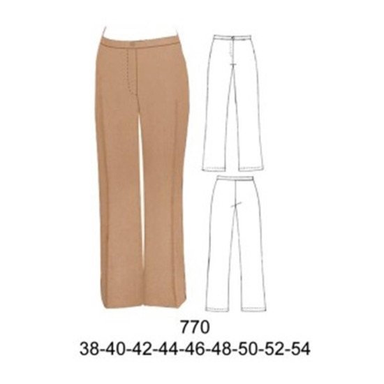 770 - Molde de Pantalon dama a la cintura (basta 24 cms )