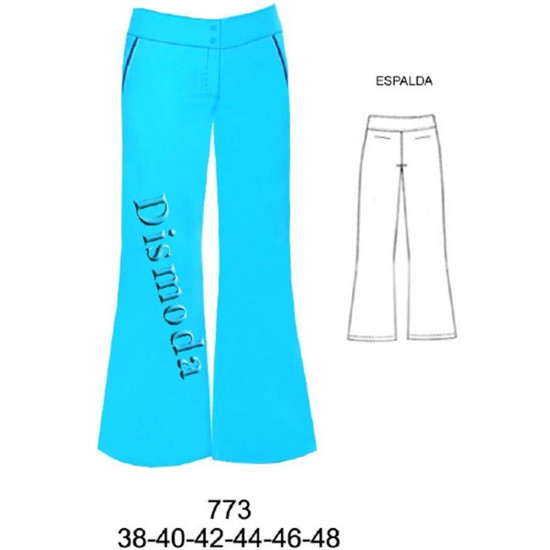 773 - Molde de Pantalon a la cadera pretina 5 773 - Molde de Pantalon a la cadera pretina 5