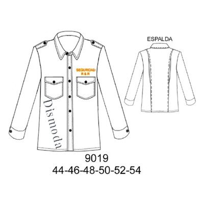 9019 - Molde de Camisa de guardia 9019 - Molde de Camisa de guardia