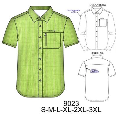 9023 - Molde de Camisa hombre con bolsillo 9023 - Molde de Camisa hombre con bolsillo